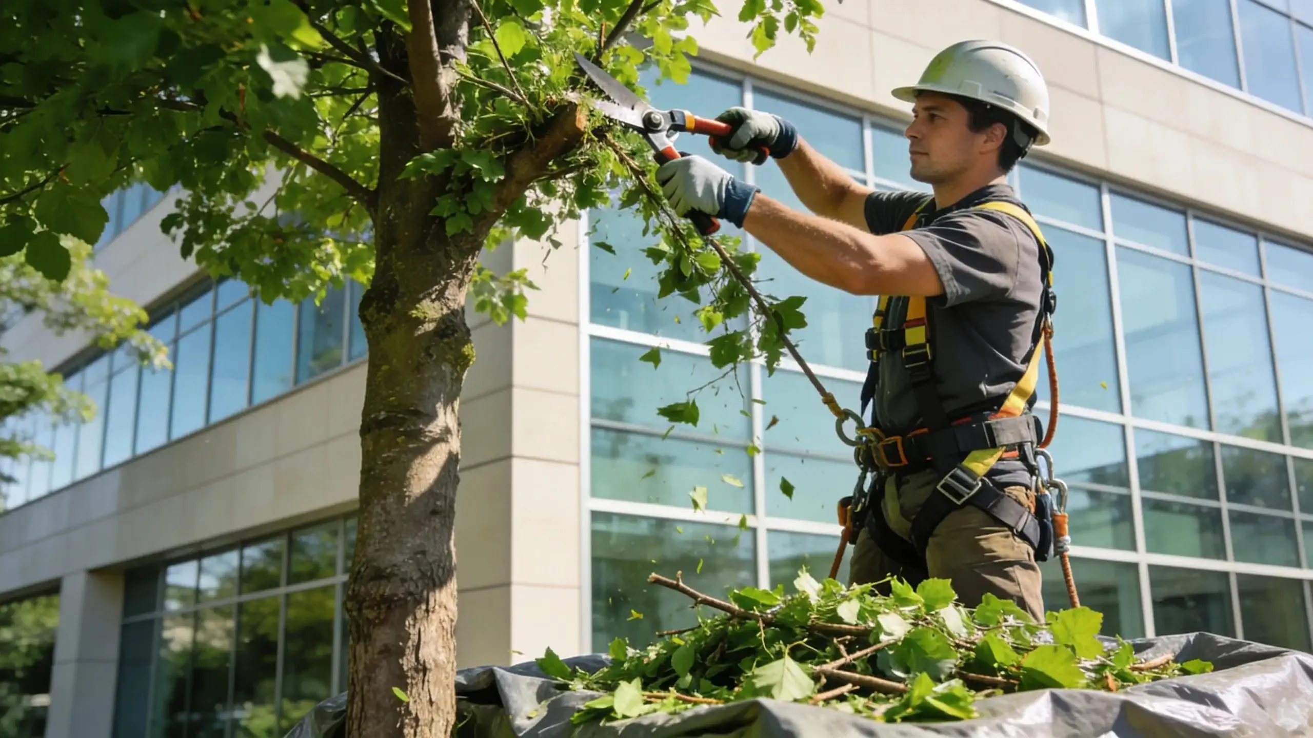 Arborist creating a custom residential tree care plan for a Woodstock homeowner